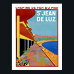 Saint Jean de Luz ポスター<br><div class="desc">Vintage colorful travel poster for Saint Jean de Luz,  France. On the Atlantic coast of France,  Saint Jean de Luz was a famous beach resort at the end of the Nineteenth and early Twentieth centuries,  like it's more famous neighbor Biarritz.</div>