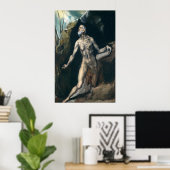 Saint Jerome - El Greco,ギリシャ語ファインアートポスター ポスター (ホームオフィス)