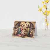 Saint JoachimとAnne-Patrons of Infertiity カード (黄色い花)