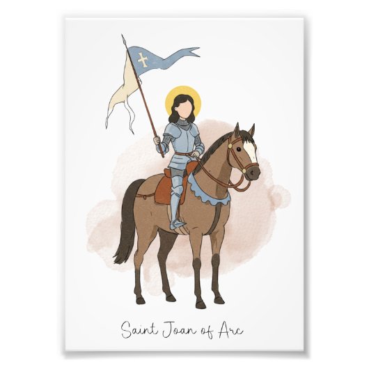 Saint Joan of Arc, Catholic Saint Photo Print フォトプリント (正面)