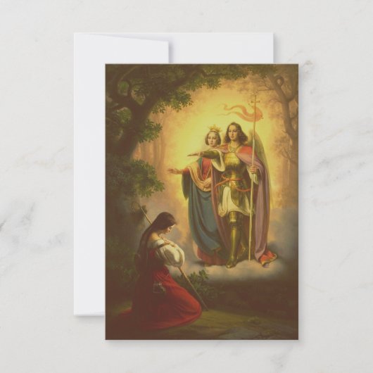 Saint Joan of Arc Heavenly Guidance Holy Card サンキューカード (正面)