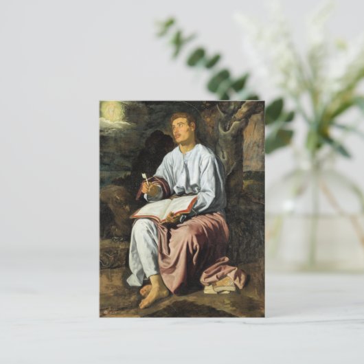 Saint John at Patmos, fine art, ポストカード (スタンド正面)