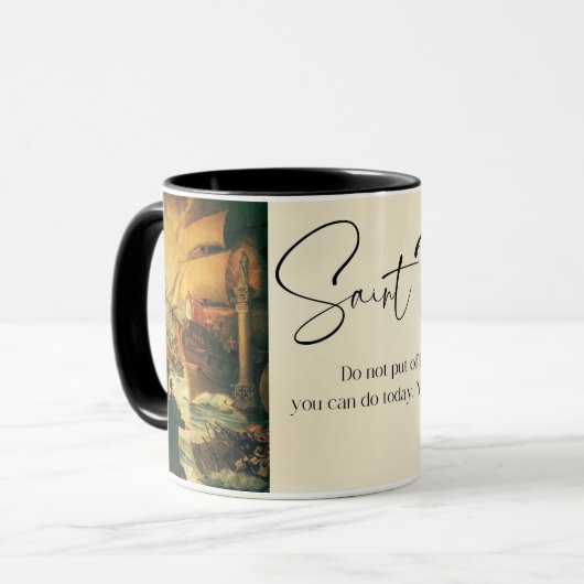 Saint John Bosco、Catholic Saint Coffee Mug マグカップ (正面左)