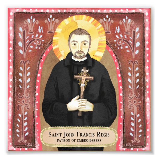Saint John Francis Regis, Patron of Embroiderers フォトプリント (正面)