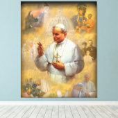 Saint John Paul II, JP2, San John Paolo II キャンバスプリント (インサイチュ (ウッドフロア))