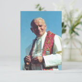 Saint John Paul II The Pilgrim of Hope Holy Card サンキューカード (スタンド正面)