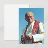 Saint John Paul II The Pilgrim of Hope Holy Card サンキューカード (正面/裏面)