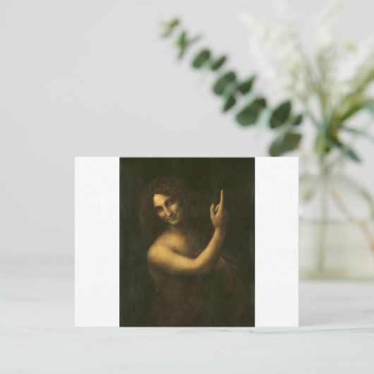 Saint John the Baptist by Leonardo da Vinci ポストカード (スタンド正面)