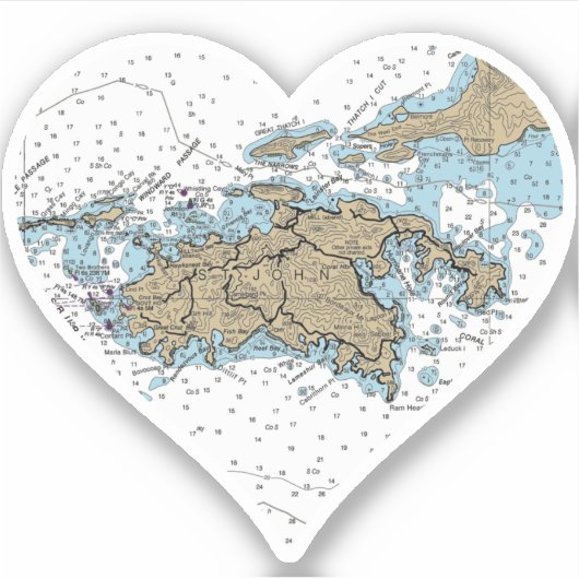 Saint John USVIチャート シール (正面)