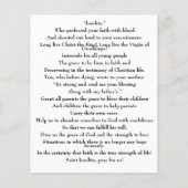 Saint José Luis Sánchez del Rio Card チラシ (裏面)