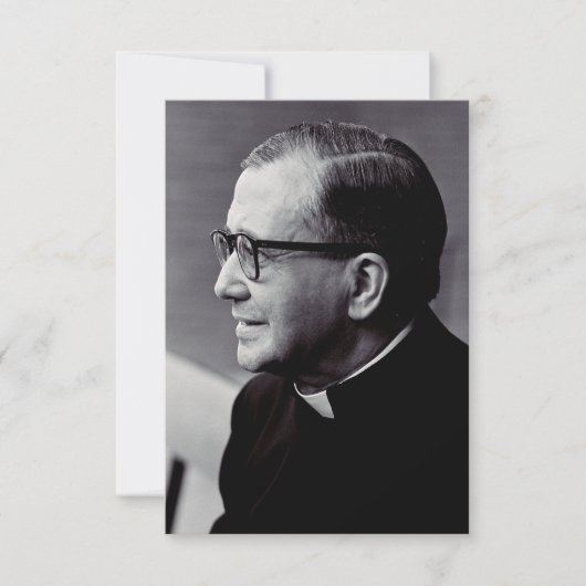 Saint Josemaria Escriva Premium Holy Card サンキューカード (正面)