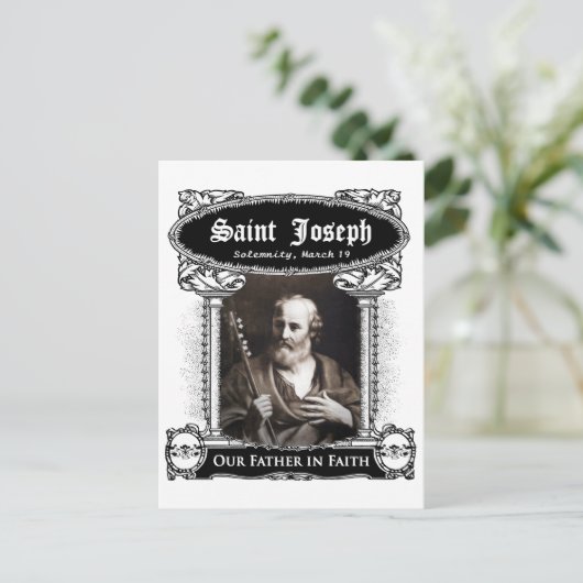 Saint Joseph – 信仰の父ポストカードカスタム ポストカード (スタンド正面)