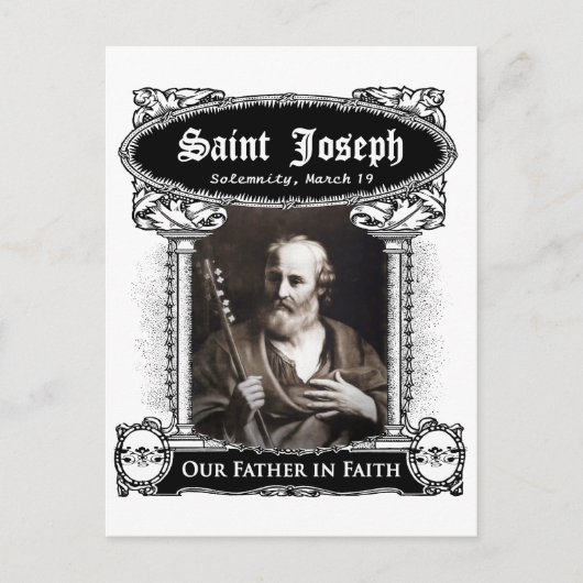 Saint Joseph – 信仰の父ポストカードカスタム ポストカード (正面)