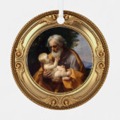 Saint Joseph and Infant Jesus Advent Jesse Tree メタルオーナメント (正面)