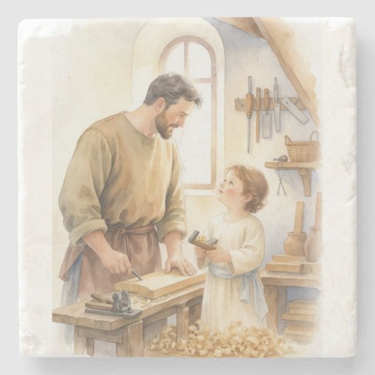 Saint Joseph The Carpenter ストーンコースター (正面)