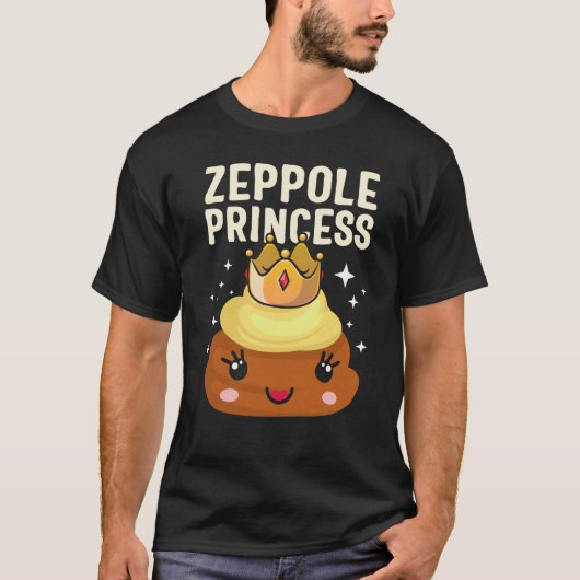 Saint Joseph's Day Zeppole Princess Crown Italian  Tシャツ (正面)