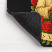 Saint Jude Thaddeus Catholic Art With Red Roses  マウスパッド (コーナー)