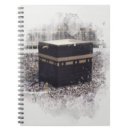 Saint Kaaba, Masjid Al Haram, water color illustra ノートブック