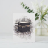 Saint Kaaba, Masjid Al Haram, water color illustra ポストカード (スタンド正面)