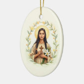 Saint Kateri Tekakwitha God's Peace and Blessings セラミックオーナメント (左)