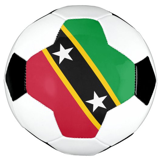 Saint Kitts and Nevis Flag サッカーボール (回転)