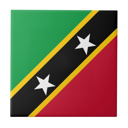 Saint Kitts and Nevis Flag タイル (正面)