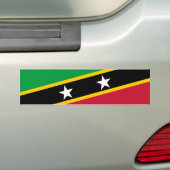Saint Kitts and Nevis Flag バンパーステッカー (車上)