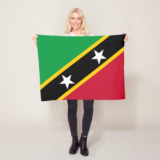Saint Kitts and Nevis Flag フリースブランケット (インサイチュ)