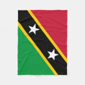 Saint Kitts and Nevis Flag フリースブランケット (正面)