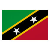 Saint Kitts and Nevis Flag ポスター (正面)