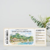 Saint Kitts and Nevis Trip Boarding Pass Ticket 招待状 (スタンド正面)