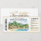 Saint Kitts and Nevis Trip Boarding Pass Ticket 招待状 (正面/裏面)