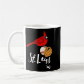 Saint Louis Red Cardinal Number 50 Baseball Art コーヒーマグカップ (左)