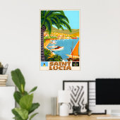 Saint Lucia Caribbean West Indies Travel Poster ポスター (ホームオフィス)
