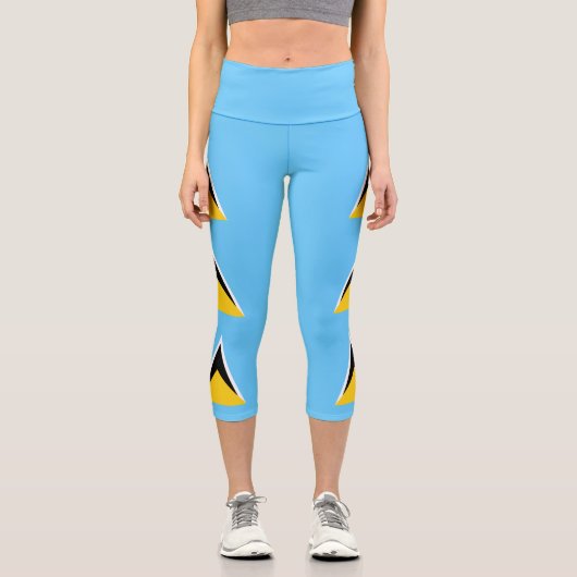 Saint Lucia Flag カプリレギンス (正面)