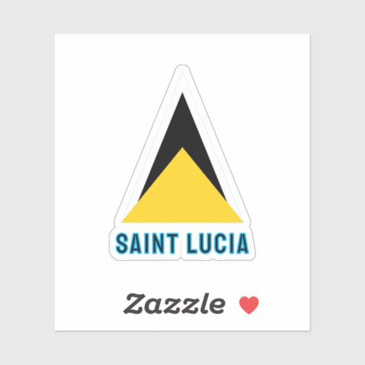 Saint Lucia Flag シール (シート)