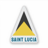 Saint Lucia Flag シール (正面)