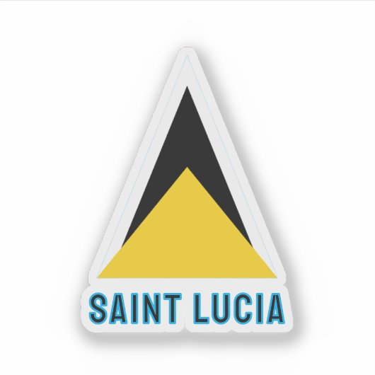 Saint Lucia Flag シール (正面)