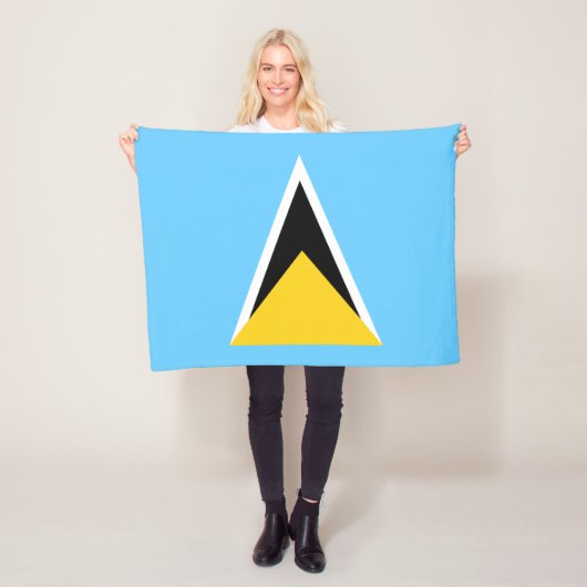 Saint Lucia Flag フリースブランケット (インサイチュ)