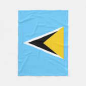 Saint Lucia Flag フリースブランケット (正面)