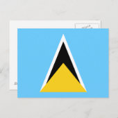 Saint Lucia Flag ポストカード (正面/裏面)