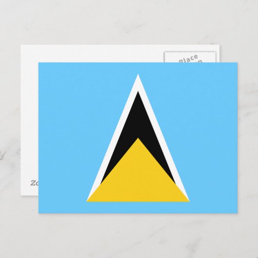 Saint Lucia Flag ポストカード (正面/裏面)