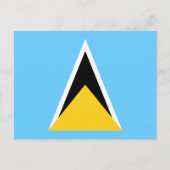 Saint Lucia Flag ポストカード (正面)
