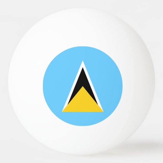 Saint Lucia Flag 卓球ボール (正面)