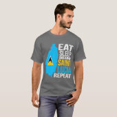 Saint Lucian Roots Lucian Pride Design for St girl Tシャツ (正面フル)