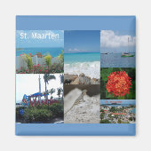 Saint Maarten Photo Collage by Khoncepts マグネット (正面)