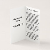 Saint Martin of Porres Prayer Card (内部)