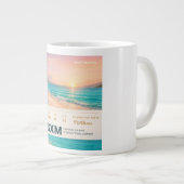 Saint Martin SXM Boarding Pass Sunset ジャンボコーヒーマグカップ (正面右)