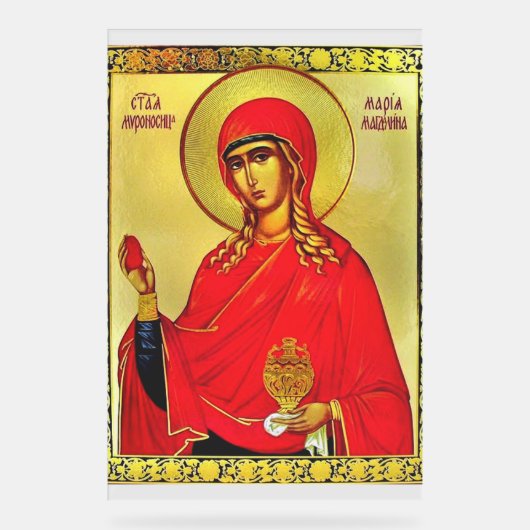 Saint Mary Magdalene orthodox icon アクリルサイン (正面)