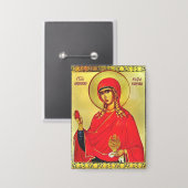 Saint Mary Magdalene orthodox icon 缶バッジ (正面/裏面)